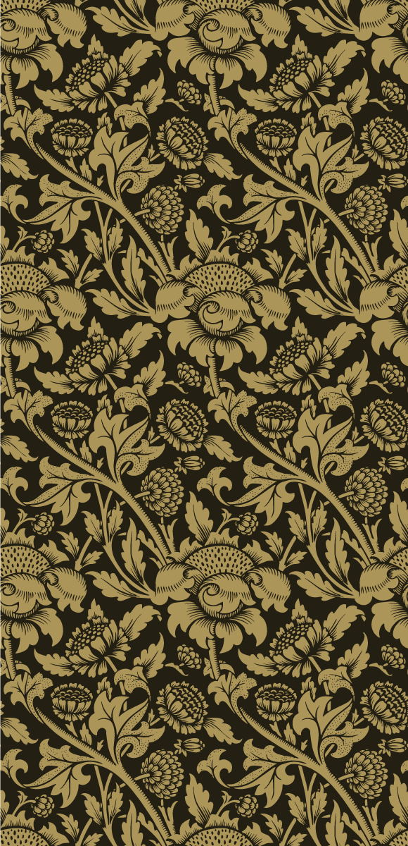 Alfombra vinílica vintage patrón floral francés - TenVinilo
