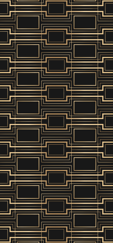 Alfombra vinílica vintage con diseño de marcos dorados - TenVinilo