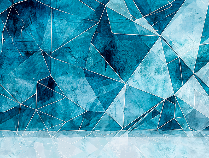 Alfombra vinílica imitación azul fragmentado - TenVinilo
