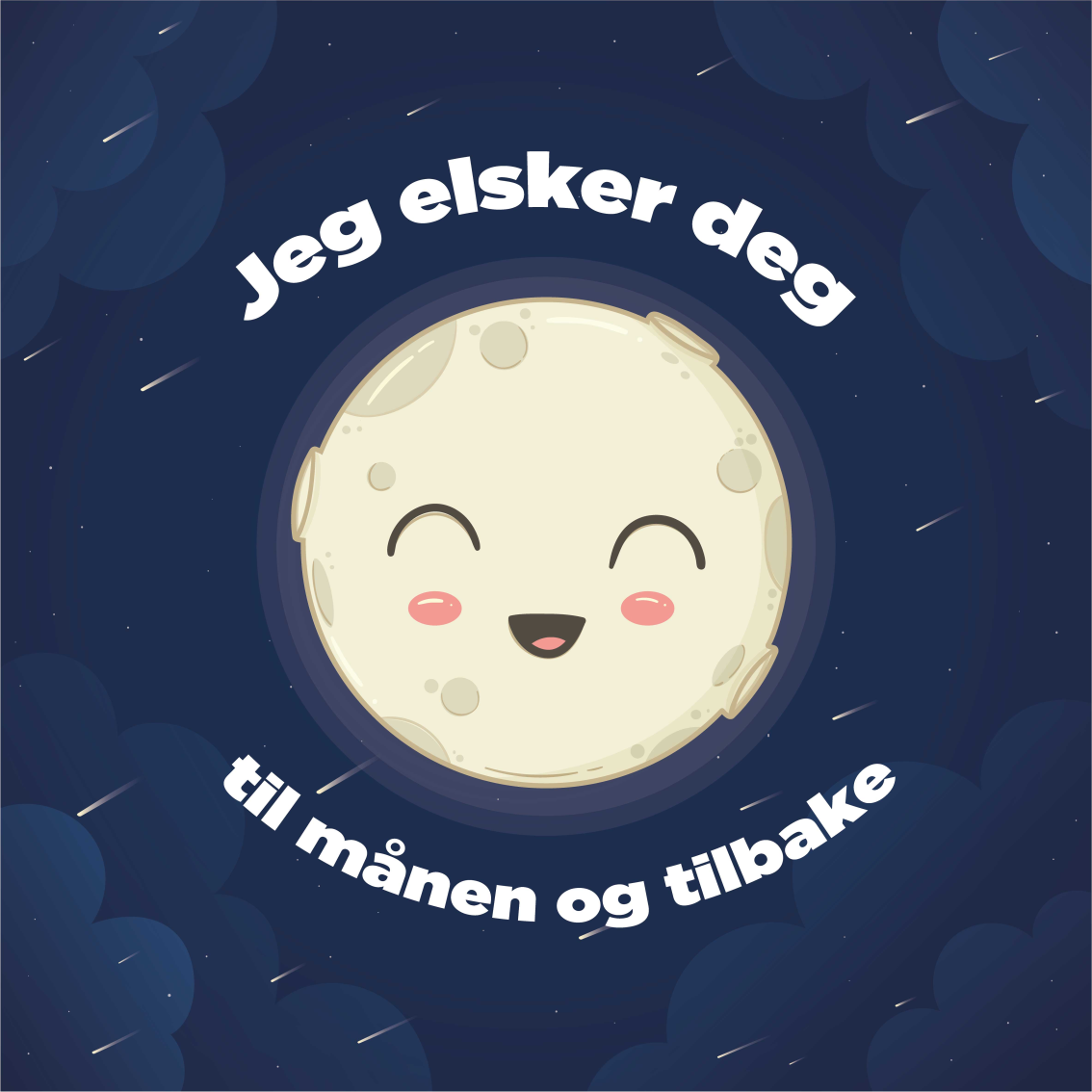 Alfombra vinílica frase te amo hasta la luna - TenVinilo