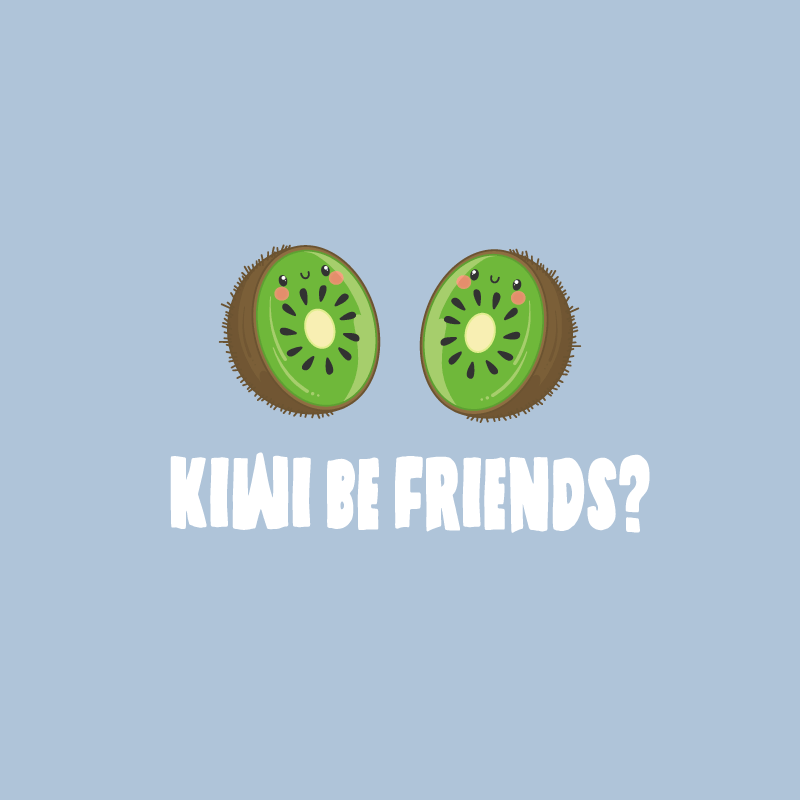 Alfombra vinílica frase kiwi que te hará reír - TenVinilo