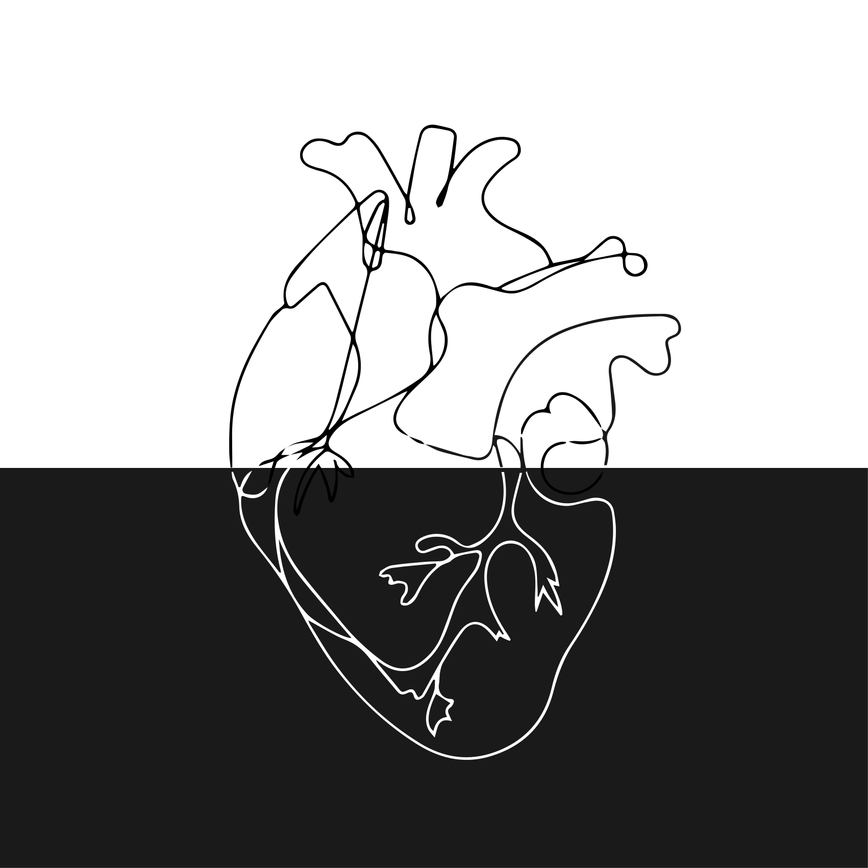 Alfombra vinílica geométrica corazón lineal geométrico - TenVinilo