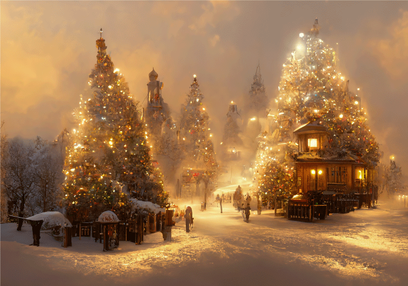 Alfombra vinílica navidad para un mundo invernal - TenVinilo