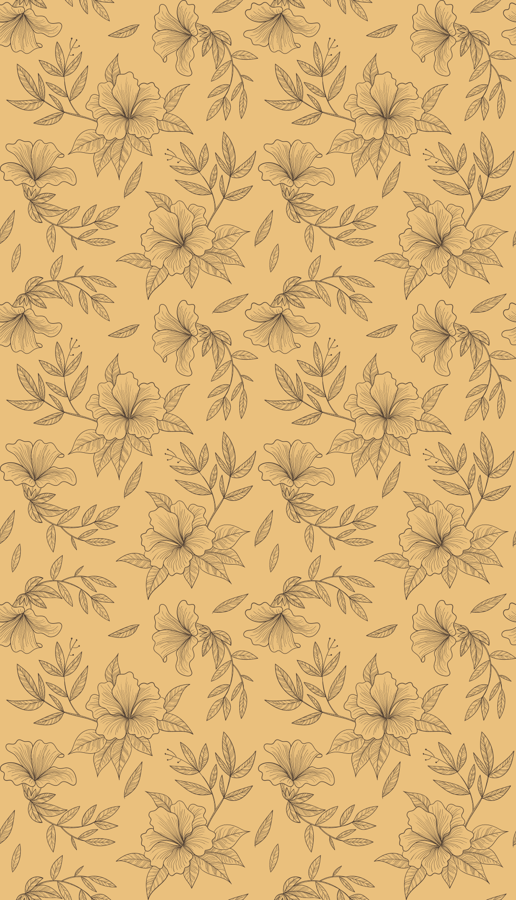 Alfombra vinílica beige flores silueta hermosa - TenVinilo
