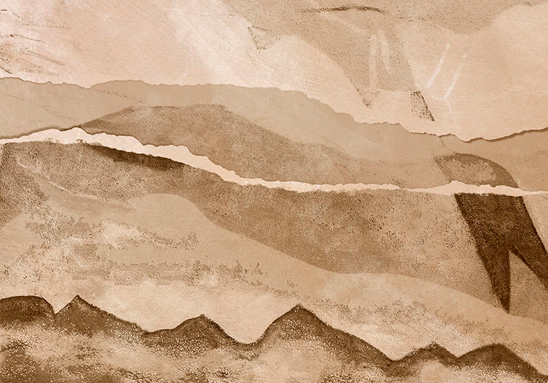 Alfombra vinílica beige tiras de papel - TenVinilo