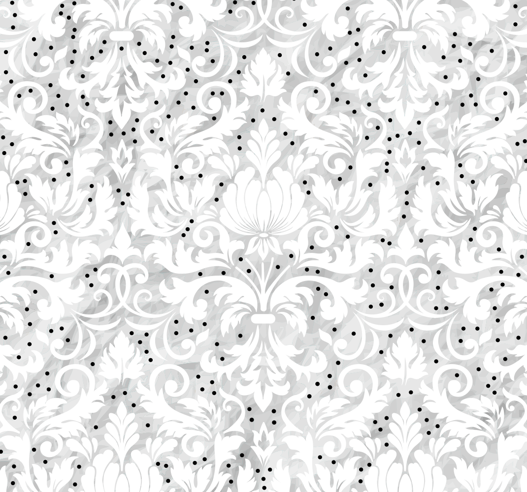 Alfombra vinílica blanca elegancia floral patrón - TenVinilo