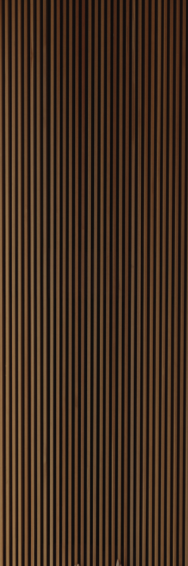 Alfombra vinílica marrón diseño vertical madera teca - TenVinilo