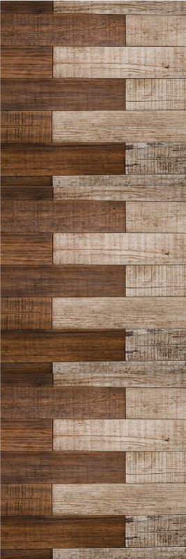 Alfombra vinílica marrón madera incrustada - TenVinilo