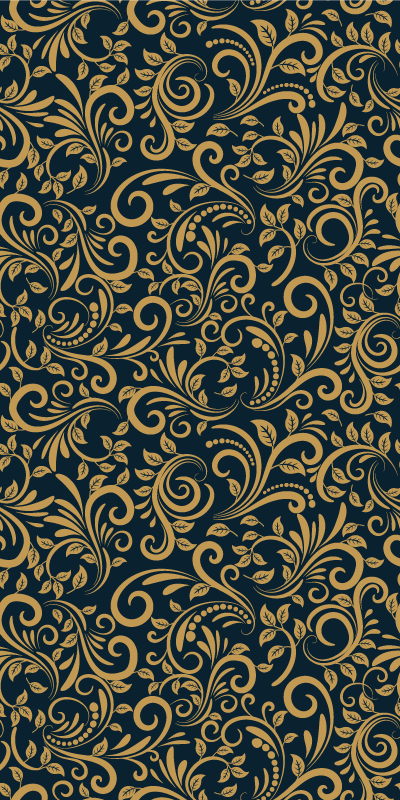 Alfombra vinílica marrón versace dorado negro - TenVinilo