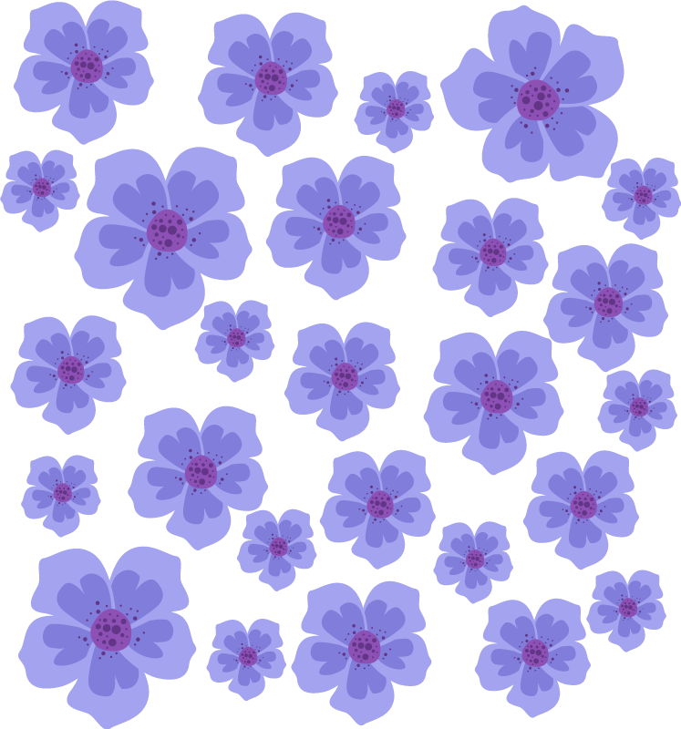 Alfombra vinílica morada flores moradas para ciclo - TenVinilo