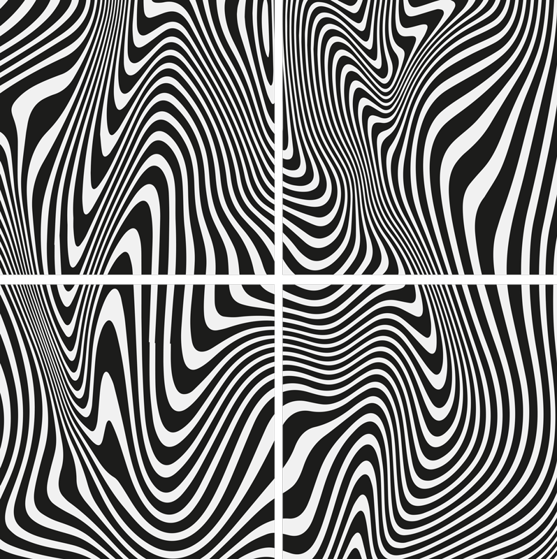 Alfombra vinílica negra efecto 3d cebra - TenVinilo