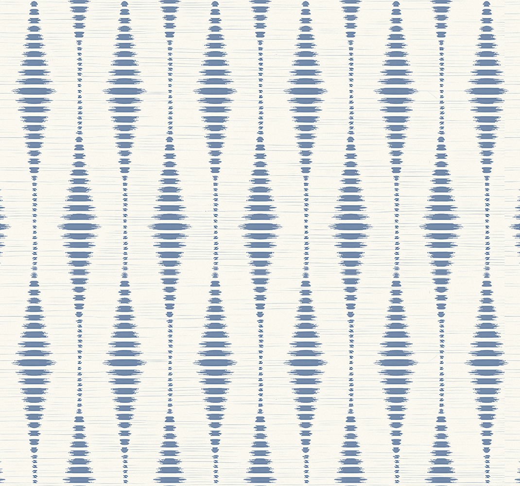 Alfombra vinílica exterior rabaul ikat azul y beige - TenVinilo