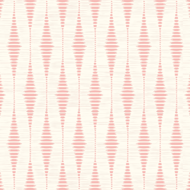 Alfombra vinílica exterior rosa pastel ikat rabaul - TenVinilo