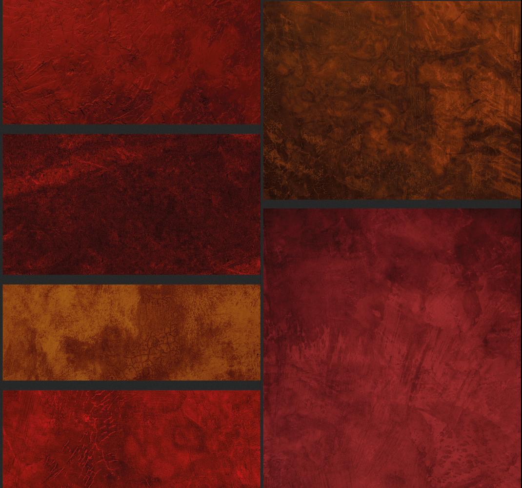 Alfombra vinílica roja diseño de patchwork texturizado - TenVinilo