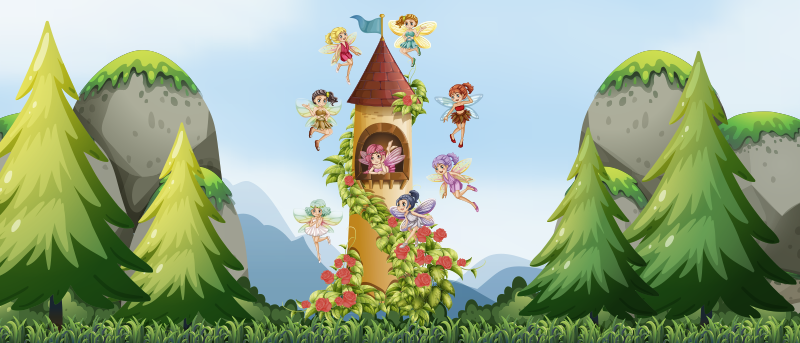 Alfombra vinílica bebé cuento de hadas - TenVinilo