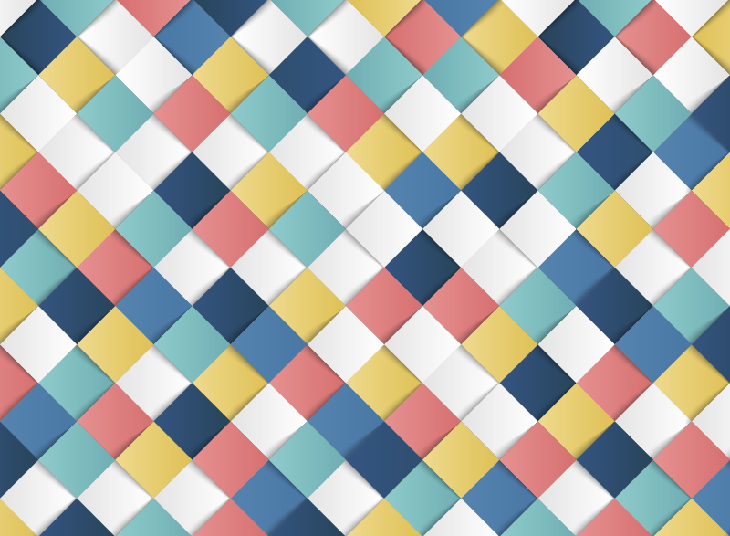 Alfombra vinílica mosaico cuadrados 3D - TenVinilo