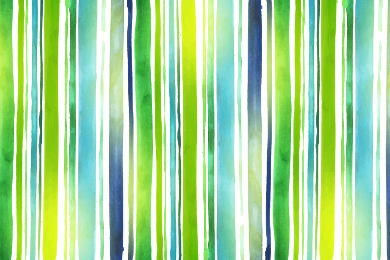 Alfombra vinílica rayas acuarela verde y azul - TenVinilo