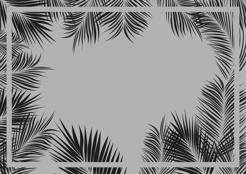 Alfombra vinílica gris hojas de helecho - TenVinilo