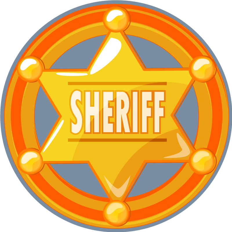 Alfombra vinílica juegos insignia del sheriff - TenVinilo