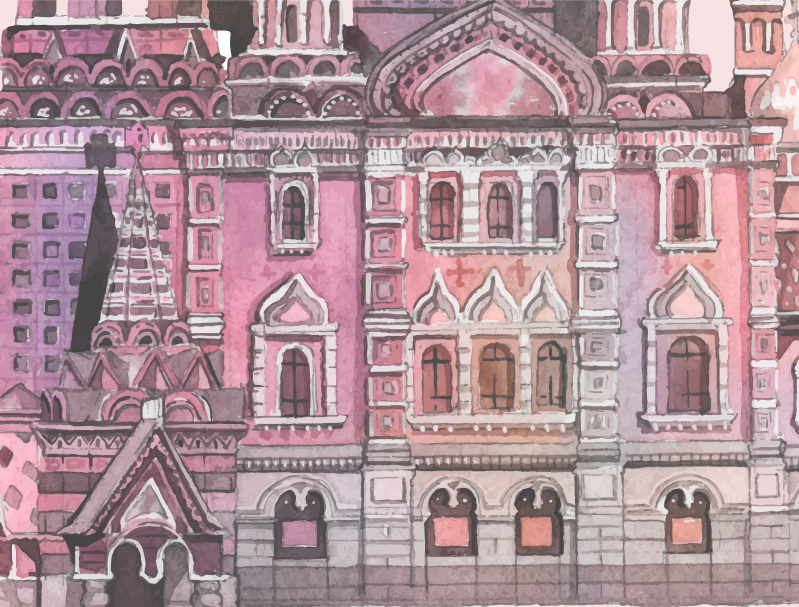 Alfombra vinílica moderna Moscú tonos acuarela - TenVinilo