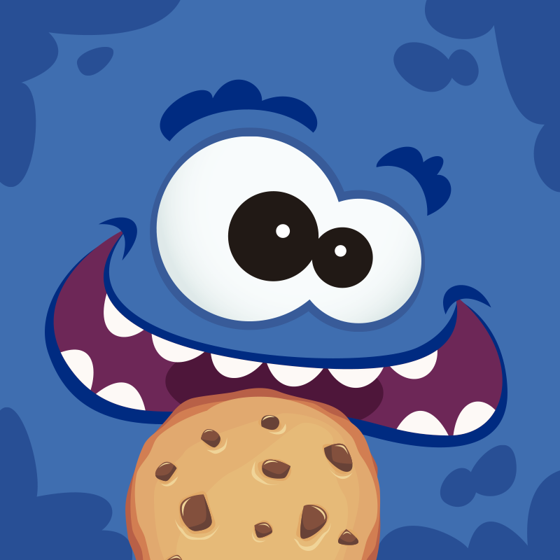 Alfombra vinílica infantil delicia monstruo de las galletas - TenVinilo