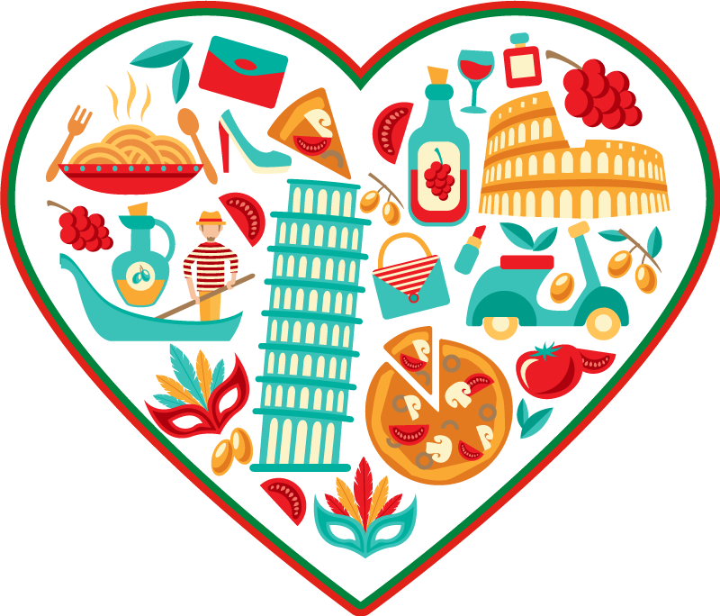 Alfombra vinílica moderna iconos-italianos - TenVinilo