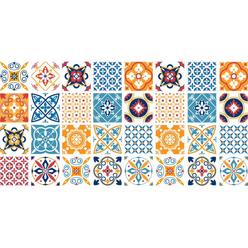 Alfombra vinilo cocina azulejos hidráulicos Portugal - TenVinilo