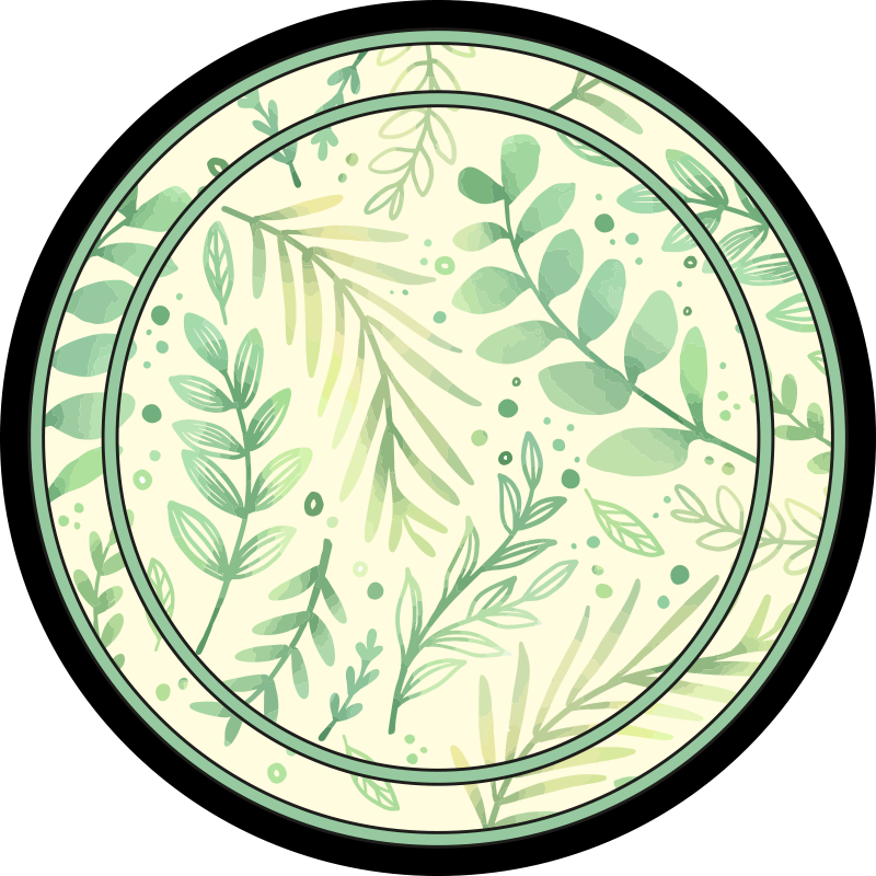 Alfombra vinílica flores acento con motivo botánico - TenVinilo