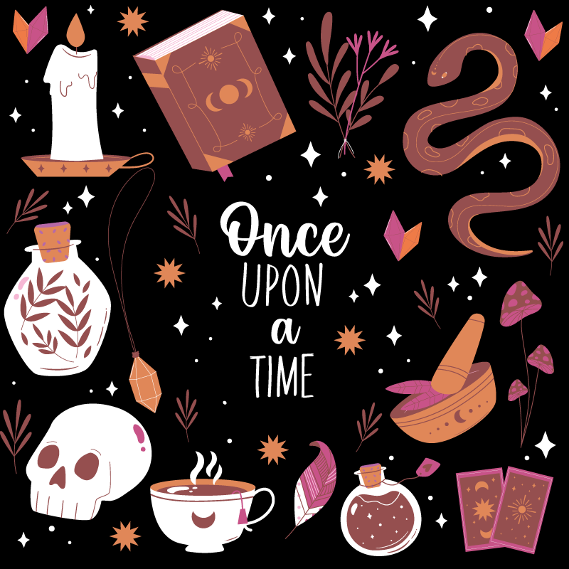 Alfombra vinílica con frase Érase una vez - TenVinilo