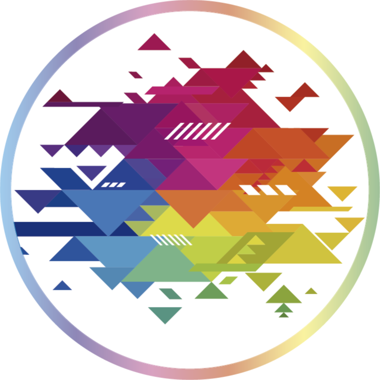 Alfombra vinílica geométrica formas geométricas coloridas - TenVinilo