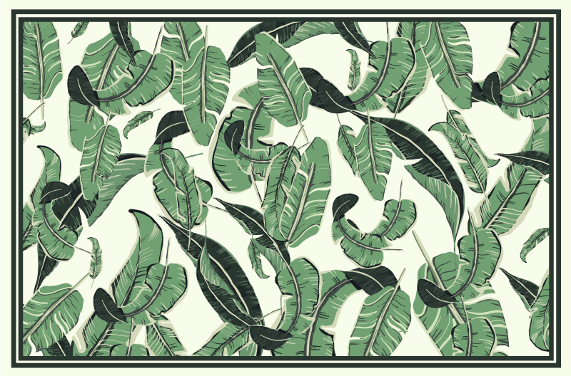 Alfombra vinilo cocina Hojas de palma gigantes - TenVinilo