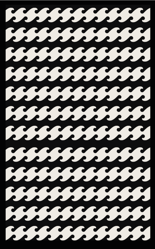 Alfombras vinílicas modernas blanca y negra - TenVinilo