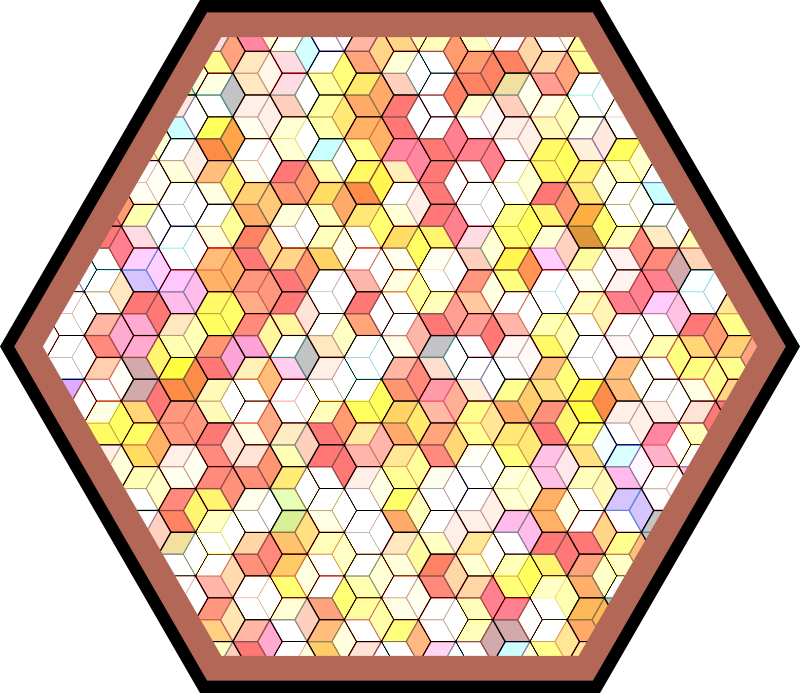 Alfombra vinílica geométrica espectro hexagonal - TenVinilo