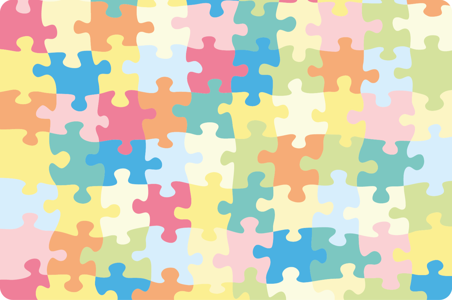 Alfombra vinílica infantil patrón de rompecabezas - TenVinilo