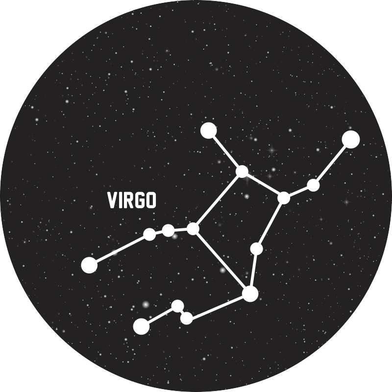 Alfombra vinílica de estrellas constelación de virgo - TenVinilo