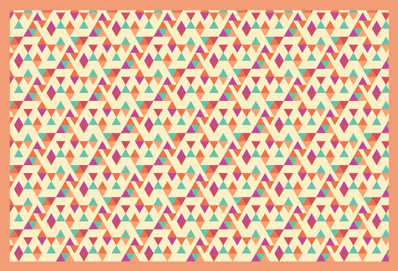 Alfombra de vinilo geométrica Triángulos de colores - TenVinilo