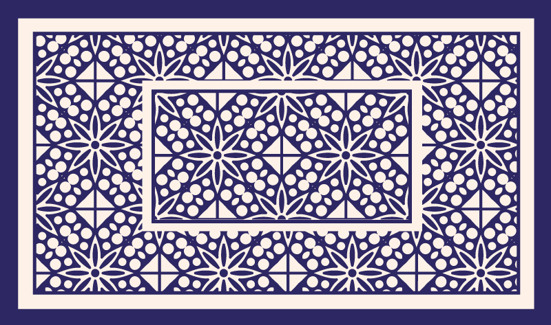 Alfombras vinílicas modernas Adornos delicados - TenVinilo