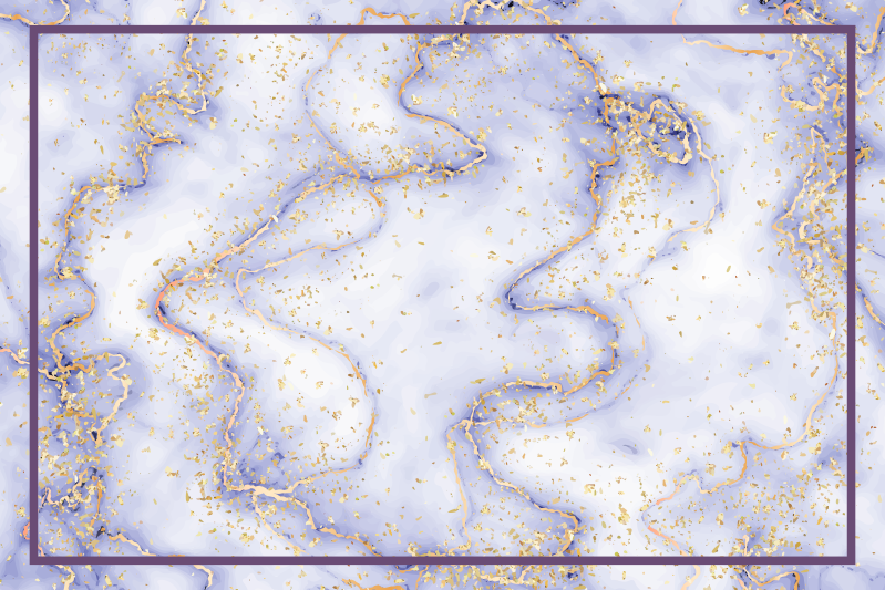 Alfombra vinílica imitación mármol salpicado dorado - TenVinilo