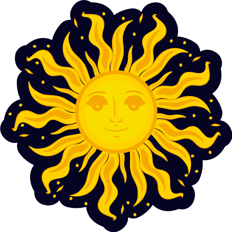 Alfombra vinilo étnica sol boho - TenVinilo