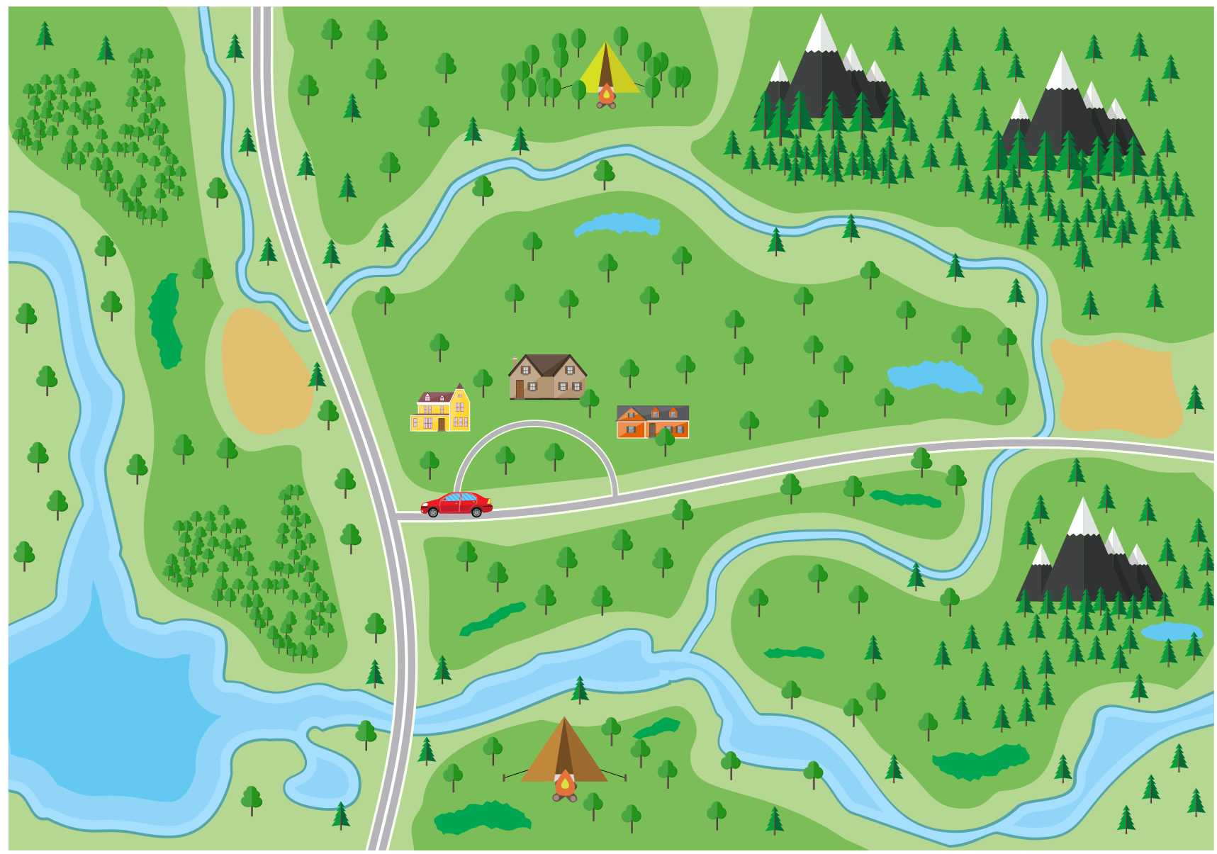 Alfombra carretera montaña - TenVinilo