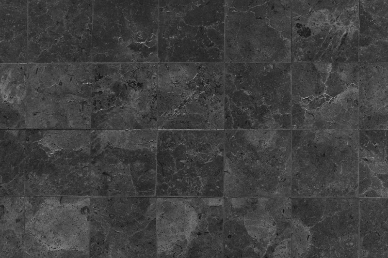 Alfombra vinílica baño moderna azulejos pizarra negra - TenVinilo