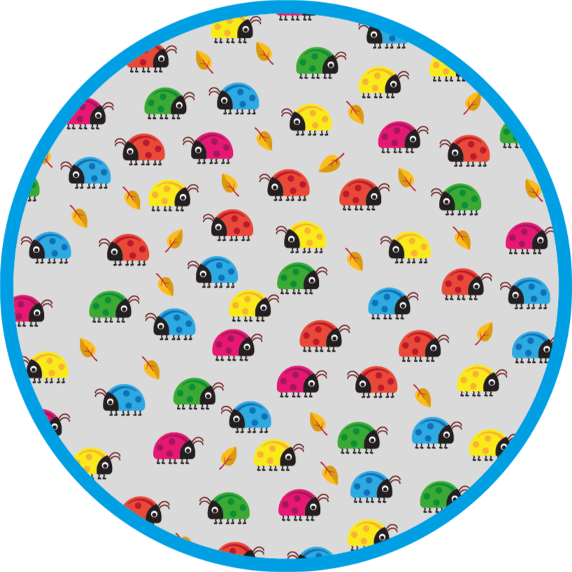 Alfombra vinílica infantil círculo de coches coloridos - TenVinilo
