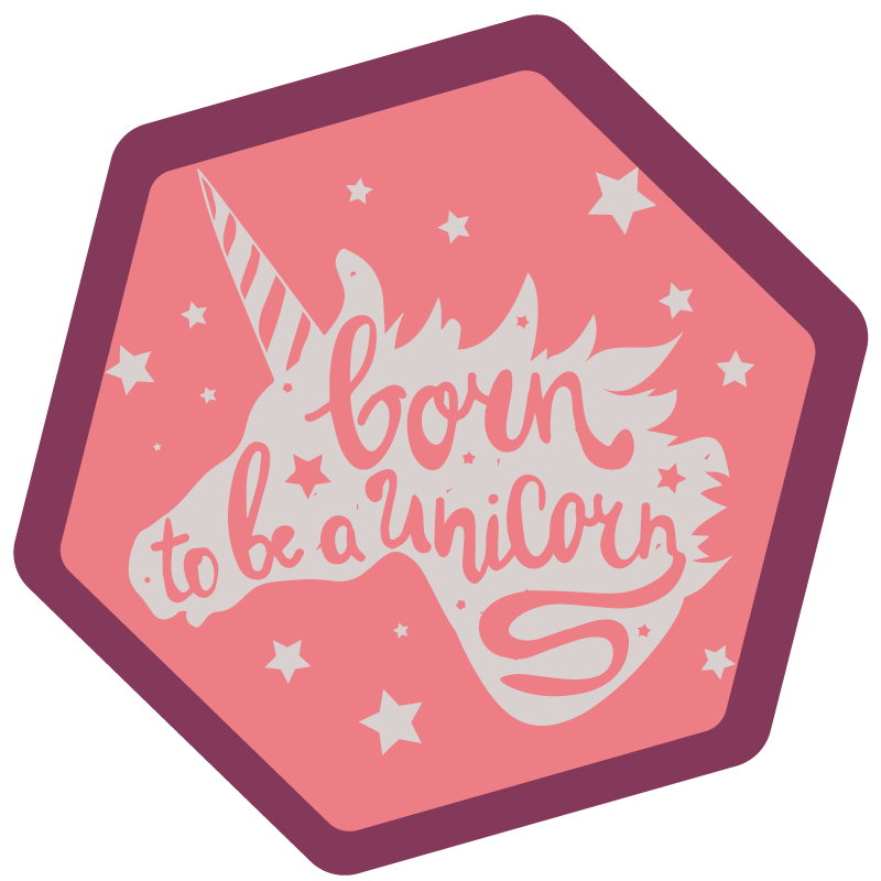 Alfombra vinílica Nacido para ser un unicornio - TenVinilo