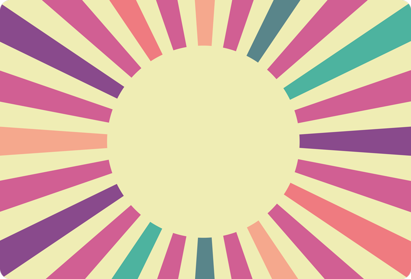 Alfombra vinílica geométrica diseño de líneas radiantes - TenVinilo