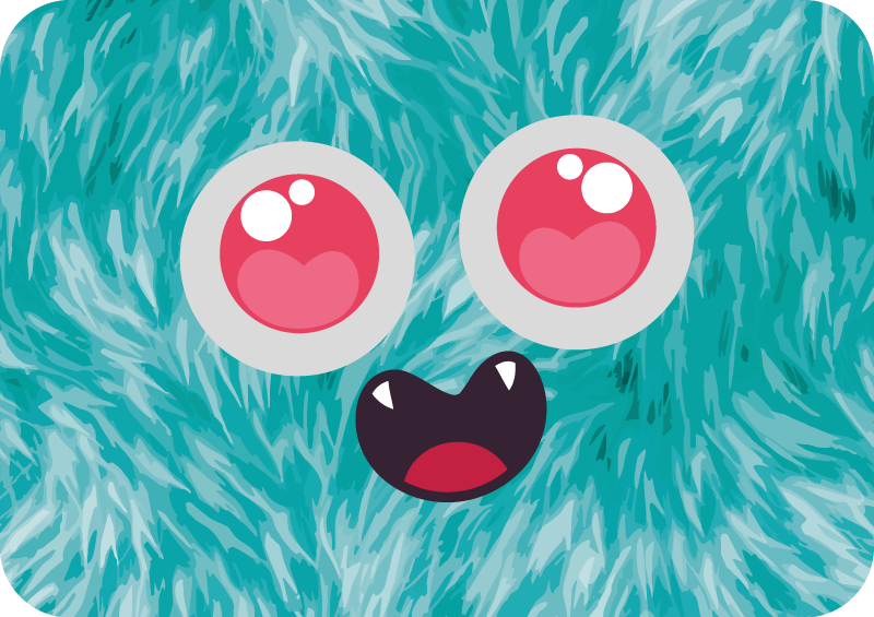 Alfombra vinílica infantil monstruo adorable - TenVinilo