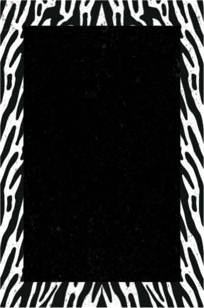Alfombra vinilo animal print bordeado cebra - TenVinilo