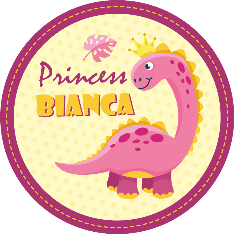 Alfombra vinílica bebé princesa dinosaurio - TenVinilo
