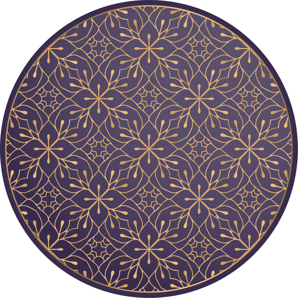 Alfombra vinílica mandala elegancia floral - TenVinilo