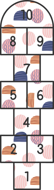 Alfombra vinílica abecedario números de rayuela - TenVinilo