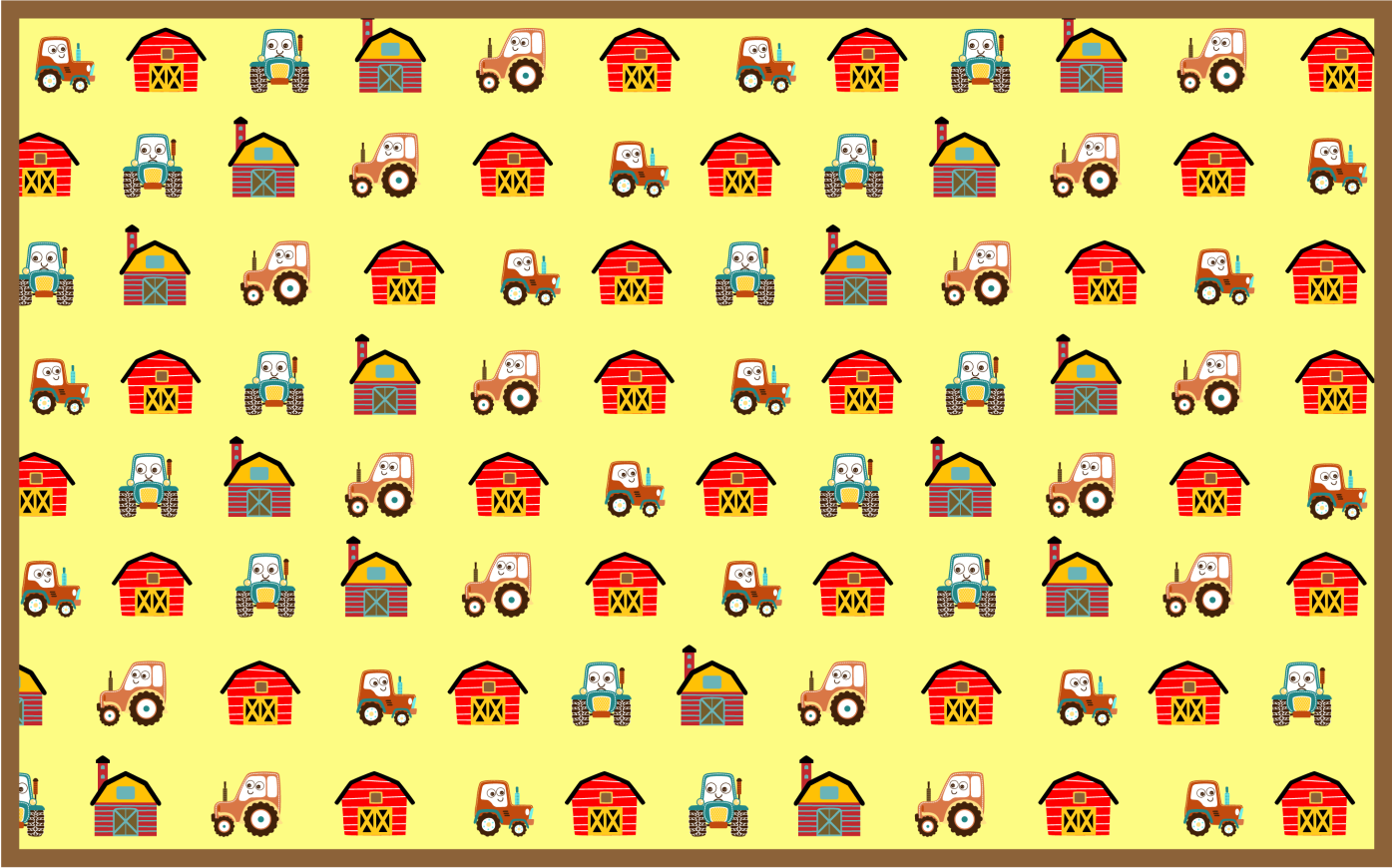 Alfombra vinílica infantil diversión en el corral - TenVinilo